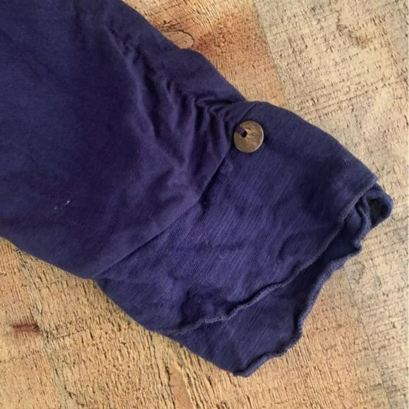 Neon Buddha purple asymmetrical button down long sleeve tunic top -S - Picture 6 of 10